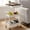 White, variant on 3 Tier Rolling Cart with Drawer Wood Table Top,Metal Utility Cart on Wheels Storage Cart Side table Organizer for Bathroom Office Balcony Living Room