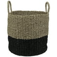 thumbnail image 3 of Northlight Round Wicker Table and Floor Baskets - Beige and Black - Set of 3, 3 of 7