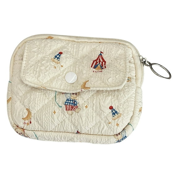 Huhudde Floral Change Purse Money Bag Coin Purse Small Storage Bag Quilted Wallets Change Bag Change Purse Lipstick Bag