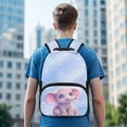 thumbnail image 6 of Uourmeti Starry Elephant Design Large Capacity Bookbag for School Daypack, Portable Side Mesh Pockets Polyester School Backpack, 6 of 10
