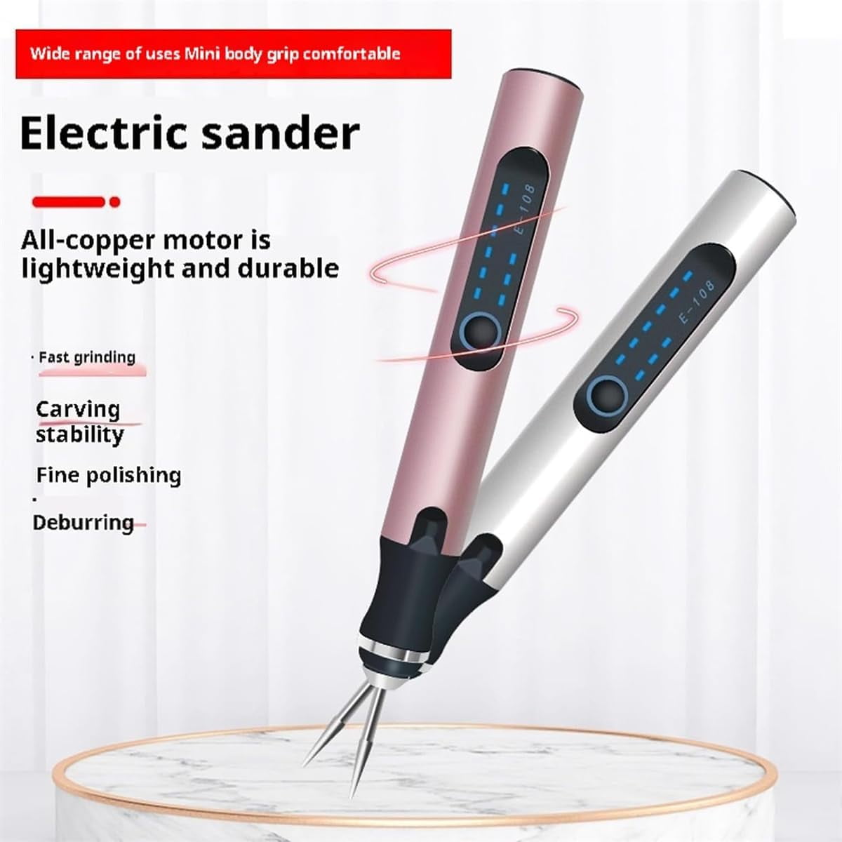 Rechargeable cordless Electric Micro Engraver Pen Mini DIY Engraving Tool Kit for Metal Glass Ceramic Plastic Wood Jewelry with 30 Bits and 16 Stencils and 1 Scriber Pen（x）