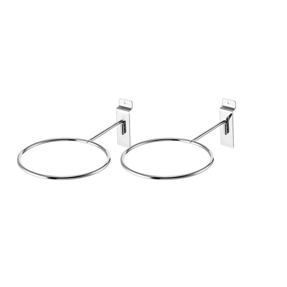 Lsupdaol 2 Pcs Basketball Holder Wall Mmount Slatwall Metal Ball Storage Multi Function Ball Holder Universal Basketball Display Rack for Sport Football Volleyball Soccer Display
