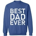thumbnail image 2 of OXI Crewneck Sweatshirt - Best Dad Ever,Basic Casual Sweatshirts for Men's and Women Fleece Sweatshirt Long Sleeve- Indigo Blue Small, 2 of 2