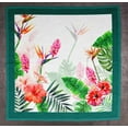 thumbnail image 2 of Vargottam Collection de Luxe Table à Dîner en Lin Décor Serviette en Coton Tissu Imprimé Serviettes Réutilisables Ensemble de 4, 20 Pouces X 20 Pouces - Floral Tropical, 2 of 6
