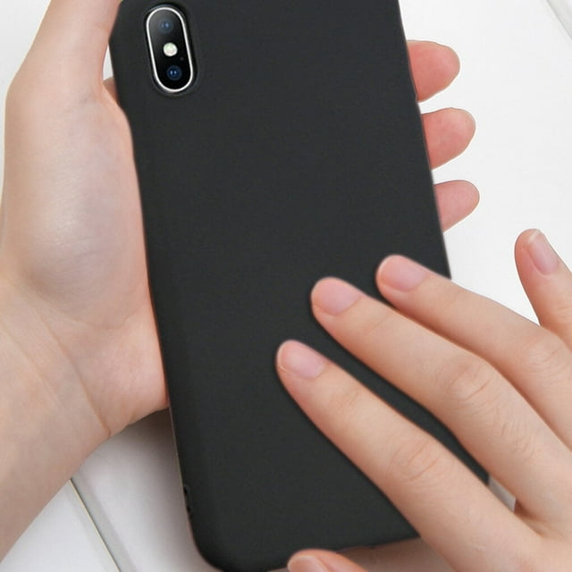 Langgg TPU Mobile Phone Case Shockproof Elastic Protection Cover, Replacement for iPhone 7/8/SE2, Black