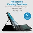 thumbnail image 4 of 7-Color Backlit Bluetooth Keyboard Folio with Pencil Holder for 11-inch iPad Air M2/M3/M4 (2024/2025/2026), iPad Air 4th & 5th Generation,Black, 4 of 8