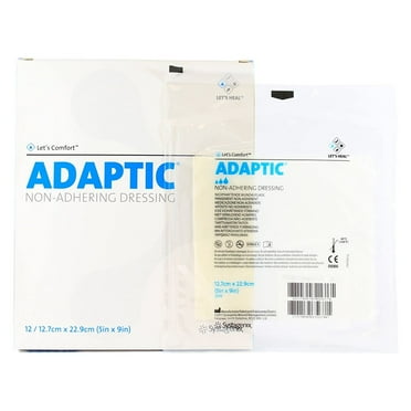 Adaptic Non-Adherent Dressing, Rectangle, Sterile, 5 in x 9 in, 12 Count, 1 Pack