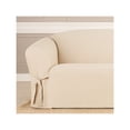 thumbnail image 3 of SureFit  Heavyweight Cotton Duck One-Piece Sofa Slipcover with Seat Elastic Natural, 3 of 4