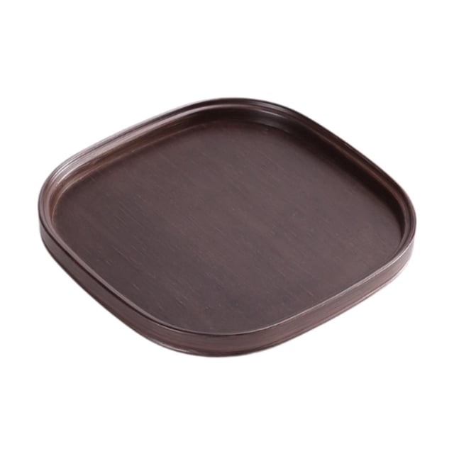 Bandeja de madera para aperitivos, desayuno, mesa de centro, bandeja de almacenamiento, bandeja para frutas. cuadrado