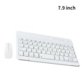 thumbnail image 1 of Teclado Bluetooth Mini Teclado Universal Inalámbrico Recargable para Tableta con Ratón para Teléfono PC, Tipo 2, Blanco, 7.9 pulgadas Vogacara EL001049-08B, 1 of 2