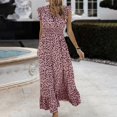 thumbnail image 3 of Gaecuw Womens Dresses for Wedding Guest V Neck Sleeveless Champagne Dresses Ankle Length Long Dresses Swing Party Dress Prom Dresses Flowy Graduation Dresses Solid Trendy Dresses Semi Formal Dress, 3 of 6