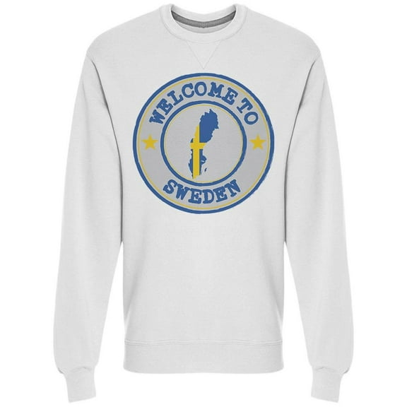 Stamp: Welcome To Sweden Sweatshirt Men -Image by Shutterstock, Male 3X-Large