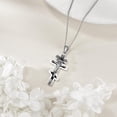 thumbnail image 3 of 925 Sterling Silver Cross Necklace Gothic Crown of Thorns Orthodox Cross Turquoise Cross Necklaces Jewelry Gifts for Men Women, 3 of 10