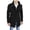 Black, variant on Men's Wool Blend Jacket Stand Collar Zipper Button Down Pea Coat Long Sleeve Outwear Black
