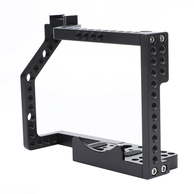 Cold Shoe Camera Cage Aluminium Alloy 1/4'' Screw Multiple Holes Camera Cage Rig For GH4/5