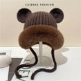 thumbnail image 2 of Kids Warm Winter Lace-up Knit Hat for Boy and Girl 2-10 Year old, 2 of 7
