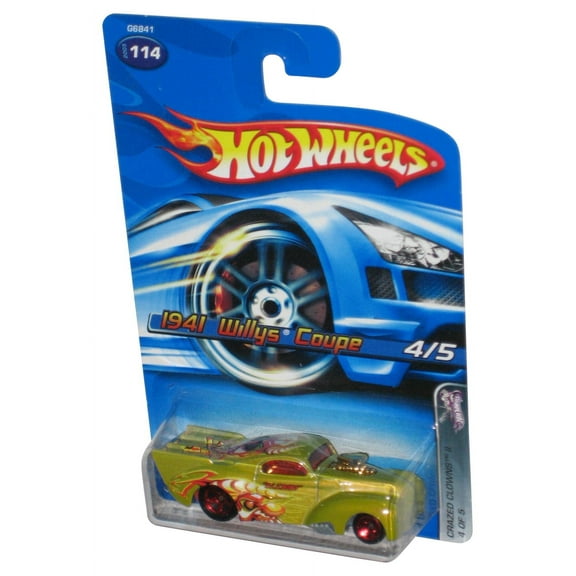 Hot Wheels Crazed Clowns II 4/5 (2005) Gold 1941 Willys Coupe Toy Car #114