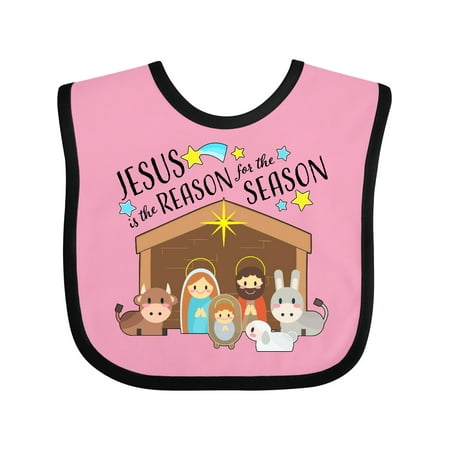 

Inktastic Jesus is the Reason for the Season Christmas Nativity Gift Baby Boy or Baby Girl Bib