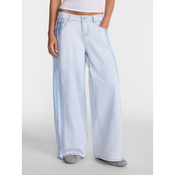 No Boundaries Ultra Baggy Jeans, 30.5", 32.5'', 34.5" Inseams, Women's and Women's Plus 00-4X