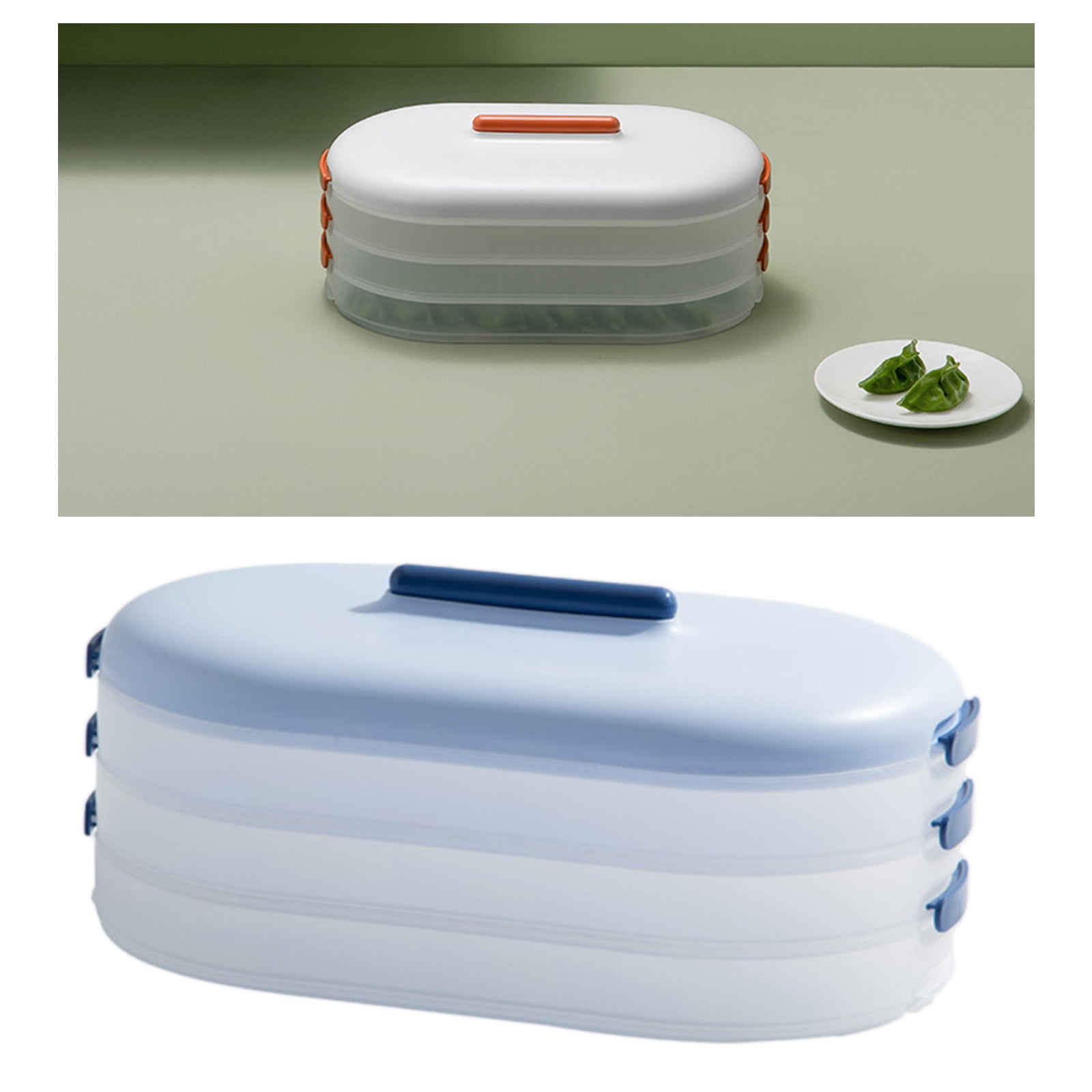 Axioma Freezing Container Fridge Shelf Holder Food Grade blue