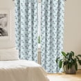 thumbnail image 3 of Ambesonne Anchor Window Curtains, Ocean Drop Navy, Each 28" W x 95" L, Mint Green Dark Blue, 3 of 5