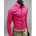 thumbnail image 1 of Men Business Long Sleeve Shirt Casual Formal Dress Work Tops, 1 of 1