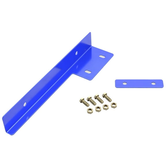 Ikon Motorsports Compatible with Blue Brushed Aluminum Front License Plate Relocate Mounting Bracket Universal