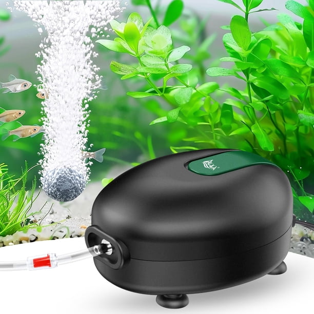 Bomba de Aire para Acuario AQQA 2.5W Silenciosa Oxígeno 110V hasta 40 Galones