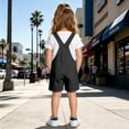 thumbnail image 5 of Wxolcjlv Girls Casual Loose Overalls Solid Soft Strap Jumpsuit with Pockets, Sizes 4-13Y, 5 of 9