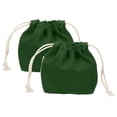 thumbnail image 1 of Uxcell 2 Pcs Bolsa de Maquillaje con Cordón, Bolsa Cosmética de Lona de 4.7" Organizadora de Artículos de Tocador para Viaje, Accesorios de Tocador, Verde Oscuro, 1 of 7