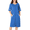 Blue, variant on Women Zipper Robe Short Sleeve Duster Housecoat Short Bathrobes Zip Front Nightgown with Pockets