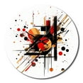 thumbnail image 4 of Designart "Abstract Dreamscape in Red and Black II" Abstract Shapes Oversized Wall Clock, 4 of 5