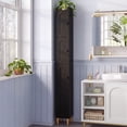 thumbnail image 2 of KAMEROUT Tall Narrow Storage Cabinet, Slim Bathroom Storage Organizer with Adjustable Shelves & 4 Leveling Feet, Freestanding Cabinet for Small Spaces, Kitchen, Living Room, Black, 2 of 7