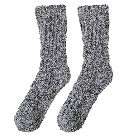 Mens Socks,Winter Thermal Socks Warm Lined Sleeping Home Floor Socks Cozy Booties Thick Loop Indoor Comfort,Socks for Men,Grey,One Size