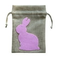 thumbnail image 2 of LEFTHIGH Home Cute Easter Drawstring Pocket Goodie Bag Gift Bag Party Decoration For Kids Imitation Linen Reusable for Candy Toys Easter Egg Hunt Home Essentials, 2 of 2