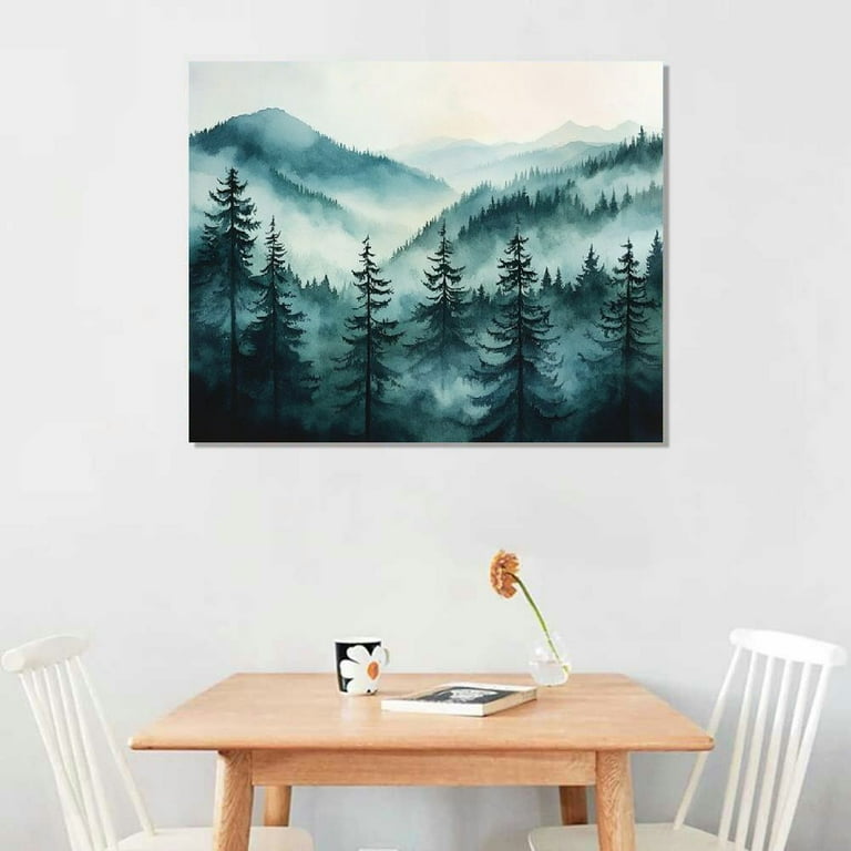 Poster Wall Art Misty Spring Tree – Albero Primaverile Nebbioso, Stampa Su Tela Per Decorazione Parete, 30x40 Cm - 4