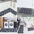 thumbnail image 5 of Dark Blue Princess Castle Pattern Kitchen Rugs Sets Of 2,Anti Fatigue Kitchen Mat Rugs Non Slip Washable,Decorative Kitchen Floor Mats for Kitchen,Sink,Laundry,17"x30"+17"x47", 5 of 7