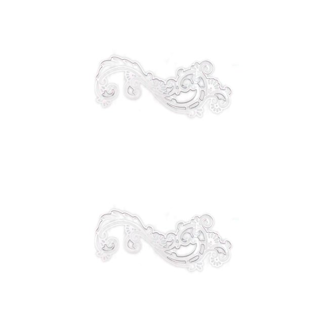 Bewildely Troqueles de corte de metal de acero al carbono, diseños exquisitos con plantilla elegante, troqueles de corte de metal plateados plata 2Conjunto