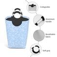 thumbnail image 4 of Picia Blue snowflakes elegant Laundry Basket With Handles Laundry Hamper Toys Storage Organizer Foldable Bucket Washing Bin Dirty Clothes Bag For Home Bathroom Bedroom Dorm, 4 of 6