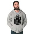 thumbnail image 3 of Big Bad Beard Dad Fathers Day Gift Zip Hoodie Sweatshirt Men Brisco Brands X, 3 of 6