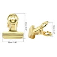 thumbnail image 2 of Uxcell Metal Hinge Clip Clamp Small Binder Clips Gold 0.94x0.86x0.63 inch 30 Pack, 2 of 5