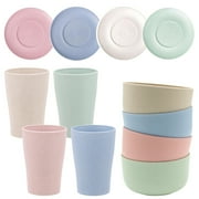 Wheat Straw Tableware Easy to Clean Assorted Color
