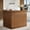 Vintage Brown, variant on Finmind L-Shaped Reception Desk with Storage Shelves, Modern Front Counter Table for Office, Salon, Checkout Office, Black