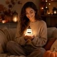 thumbnail image 6 of Halloween Night Light Decor Mini Glowing Ghost LED Table Lamp 4.72x2.95x2.76in Plastic Warm LED & Cute Design for Desktop Bedroom Indoor Halloween Home Decor by MPOISVA, 6 of 9