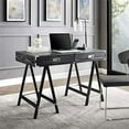 thumbnail image 4 of 47.2 x 23.5 x 30 in. Alleyne Writing Desk, Black, 4 of 9