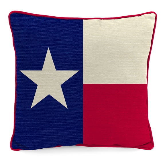 Jordan Manufacturing 18" x 18" Red, White and Blue Texas Flag Outdoor Throw Pillow