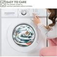 thumbnail image 6 of Shower Curtain Floral Waterproof Weighted Fabric Shower Curtain Set with Hooks, Colorful Boho Orange Pink Flower Shower Curtain, Quick-Drying Shower Curtains for Bathroom, 72x72 Bath Curtain, 6 of 6
