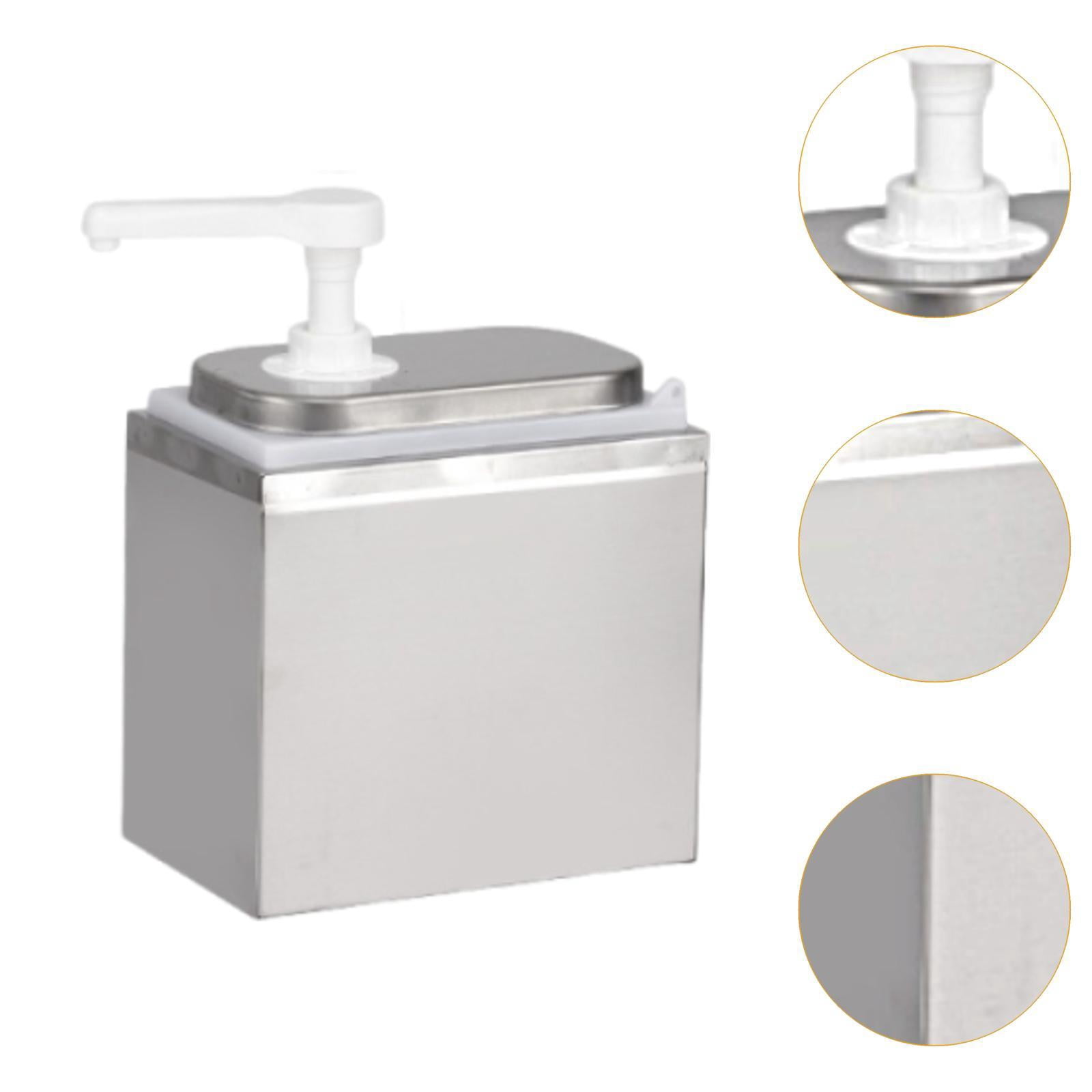 Fancyes Sauce Dispenser Syrup Dispenser 2 L Seasoning Condiment Container Syrups Salad Ketchup Syrup Pump for Kitchen Bar 2L