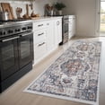 thumbnail image 2 of Hallway Washable Runner Rug - 3x6 Kitchen Rugs Entryway Vintage Soft Floor Mat Non Slip Indoor Farmhouse Carpet For Bathroom Living Room Bedroom (3 X 6  Brick), 2 of 7