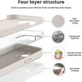 thumbnail image 2 of Compatible with iPhone 15 Pro Max Case, Upgraded Premium Silicone, [Camera Protection] [Soft Anti-Scratch Microfiber Lining] Shockproof Phone Case for iPhone 15 Pro Max 6.7 inch - Stone, 2 of 14